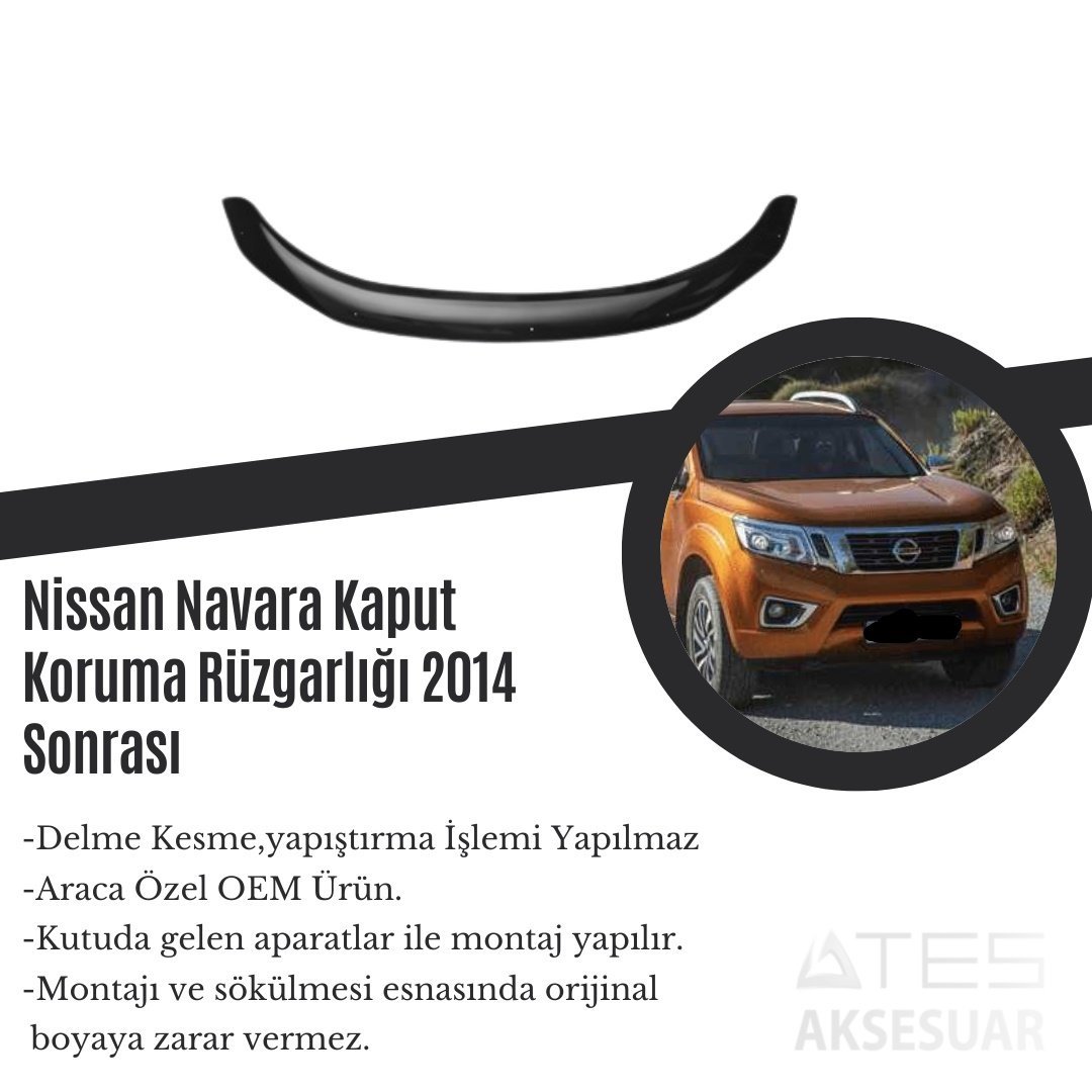 63.jpg Nissan Navara Kaput Koruma Rüzgarlığı 2014 Sonrası - Görsel 1