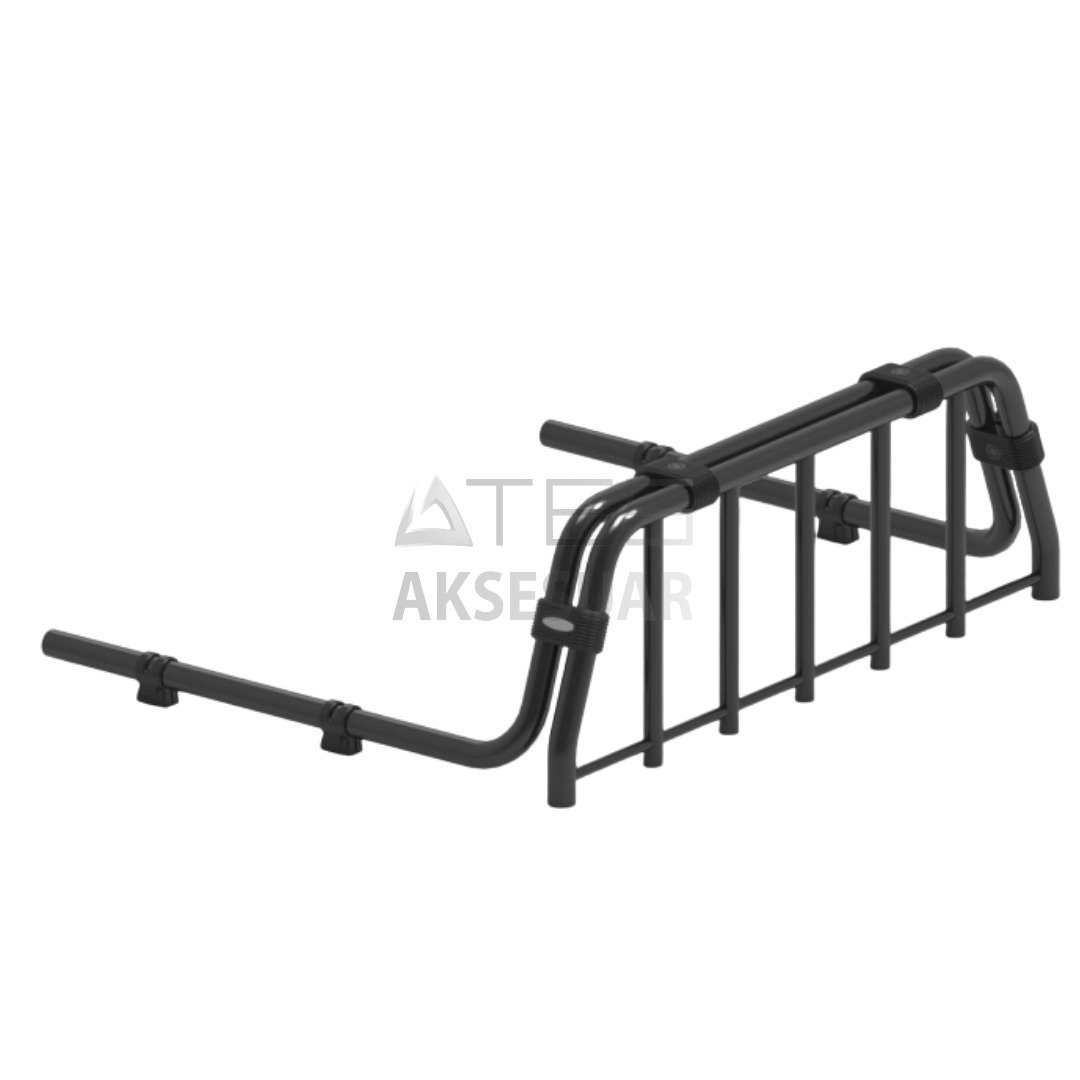village-master-black-picku-boru-tip-rollbar-7.jpg NISSAN NAVARA 2016+ VİLLAGE MASTER BLACK PİCKUP BORU TİP ROLLBAR - Görsel 1