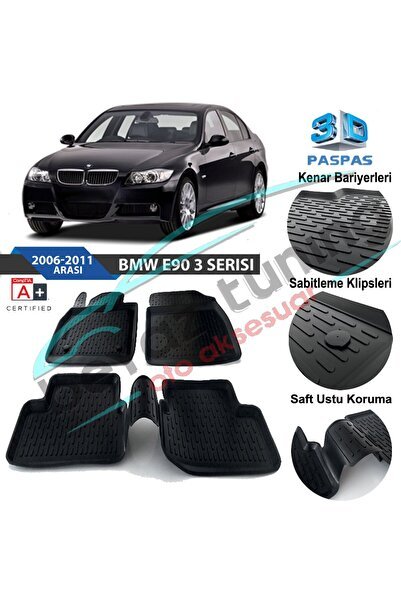 1_org_zoom-15012.jpg Bmw E90 Havuzlu 3d Paspas Siyah 2006-2011 - Görsel 1