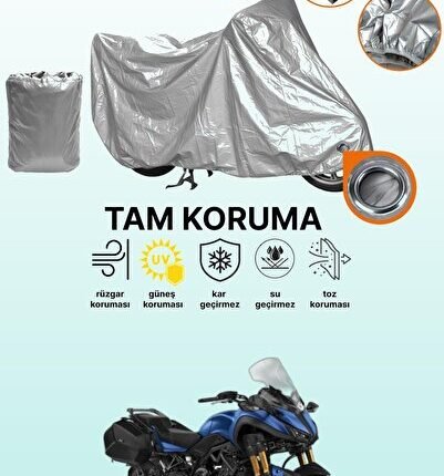 Gri Kilit Uyumlu Yamaha Niken GT Uyumlu Motor Brandası, Koruyucu Örtü