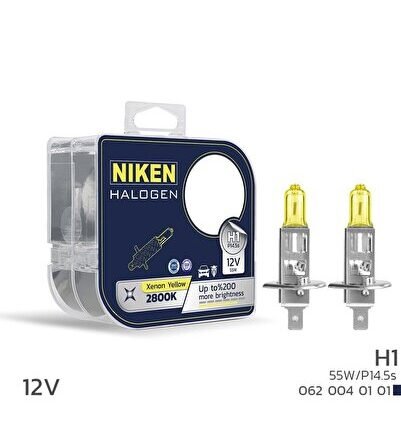 Niken 12V H1 55W Sarı Işık Ampul P14.5s 2800K