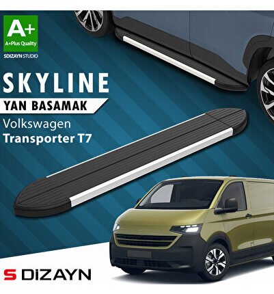 VW Transporter T7 Skyline Aluminyum Yan Basamak 223 Cm 2024 Üzeri A+ Kalite VW-TT7-YBS-SKY-AL-223