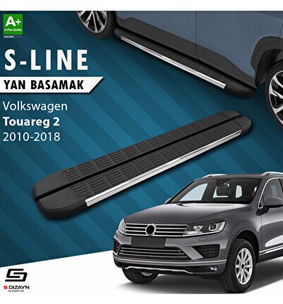 VW Touareg 2 S-Line Krom Yan Basamak 193 Cm 2010-2018 A+ Kalite VW-TO2-YBS-SL-KA-193