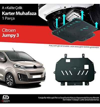 S-Dizayn Citroen Jumpy 2.0 Çelik Karter Muhafaza Koruma 2016 Üzeri A+ Kalite CI-JMY-CKM