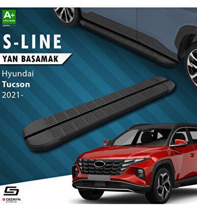 Hyundai Tucson 4 S-Line Siyah Yan Basamak 173 Cm 2021 Üzeri A+ Kalite HY-TU4-YBS-SL-SA-173