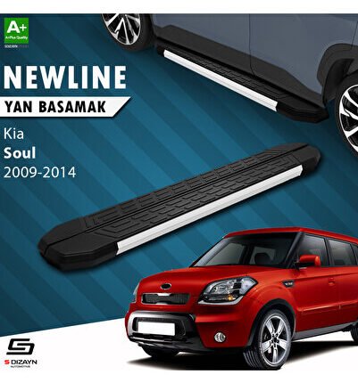 Kia Soul NewLine Aluminyum Yan Basamak 173 Cm 2009-2014 A+ Kalite KI-SO1-YBS-NW-AL-173