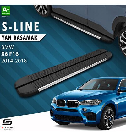 Bmw X6 F16 S-Line Krom Yan Basamak 193 Cm 2014-2018 A+ Kalite BM-X62-YBS-SL-KA-193-E