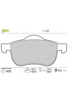 Valeo-670479 Ön Balata Volvo S60 S80 V70 Xc70 S70 97-00 514616648