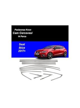 Seat İbiza Cam Çıtası Komple Set Çerçevesi Kromu Nikelajı 2017 Sonrası