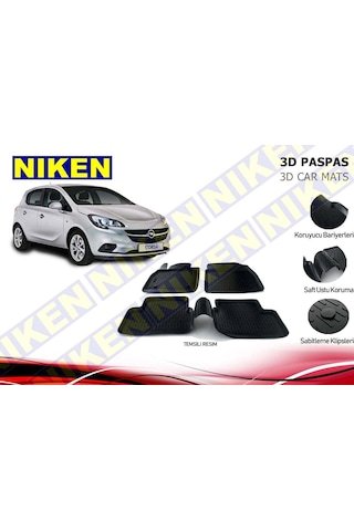 IMG-7814398764537048646.jpg Opel Corsa E 3D Havuzlu Paspas 2015+ Niken - Görsel 1
