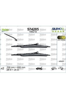 Valeo-574285 Valeo Silencio Vm218 X2 700 680 Mm Peugeot 307 01 04 514618936